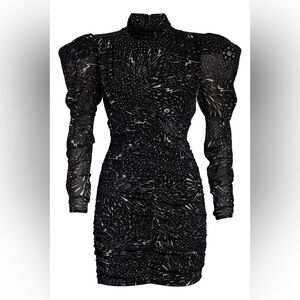 Bardot Black and White Long Sleeve Dress